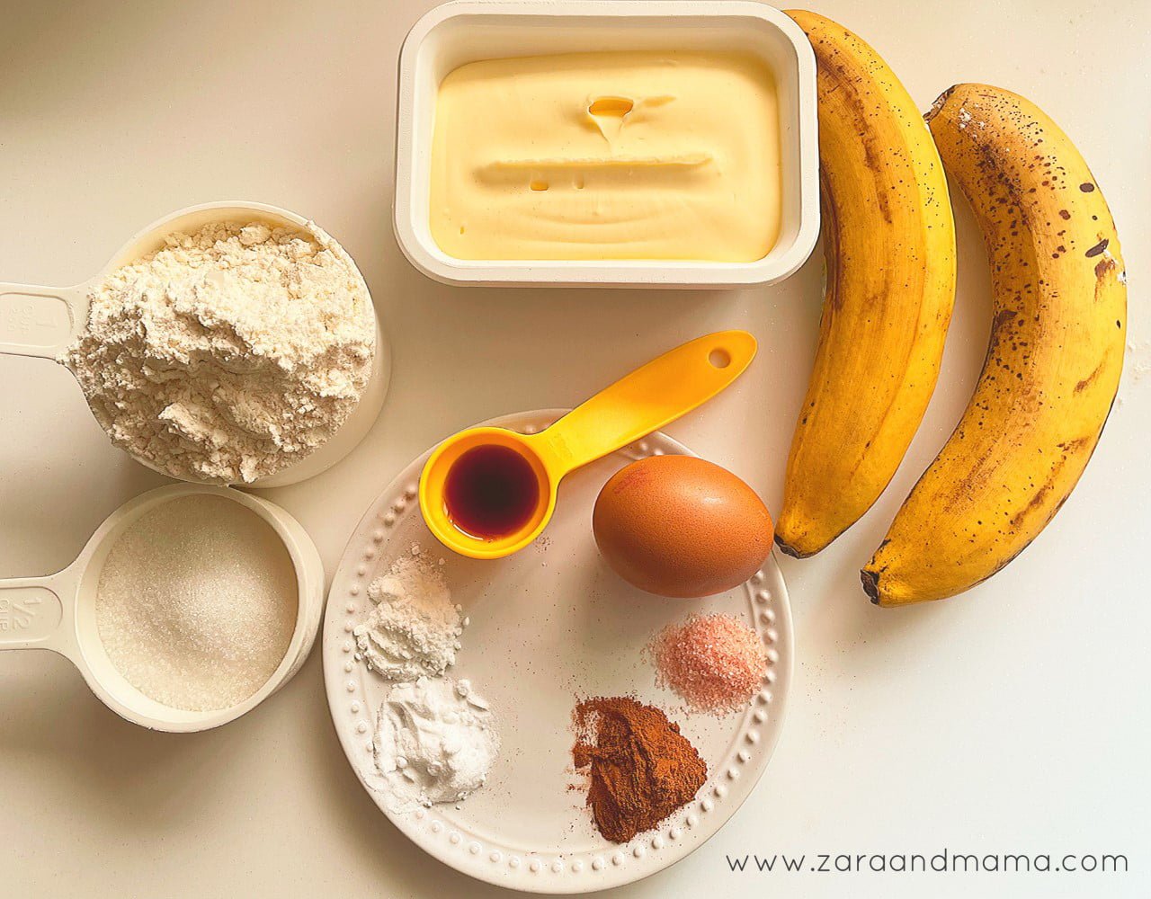Banana Cinnamon Muffin Ingredients